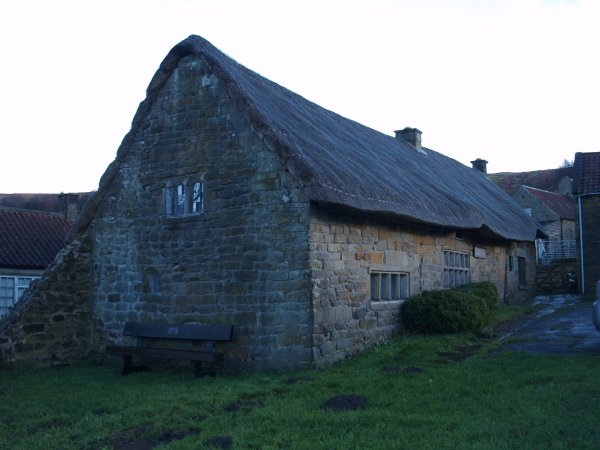 Spout House with its small mullioned windows.