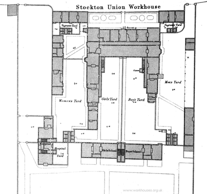 Stockton Workhouse Street site, 1855.