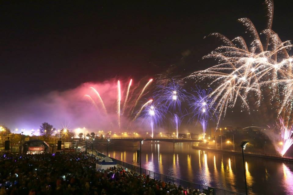 stockton on tees fireworks riverside  2013